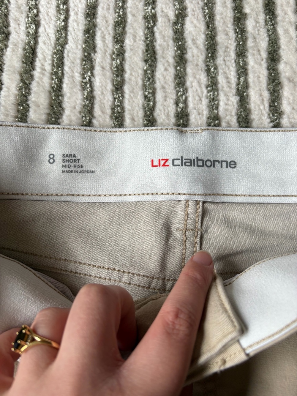 Liz Claiborne Khaki Bermuda Shorts - Picture 3 of 3